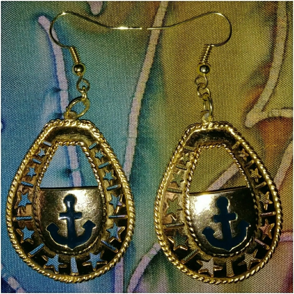 🌼Anchor and Stars Earrings